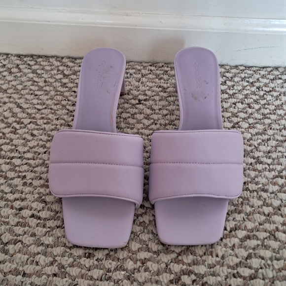 Open Edit Heels Women's 7.5 Cava Slide Adjustable Purple Cushioned Classic - Picture 1 of 8